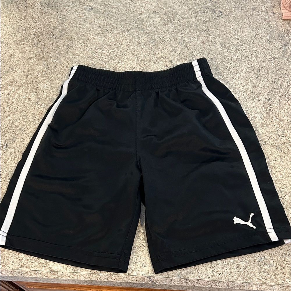 Puma Black Shorts with White Accents